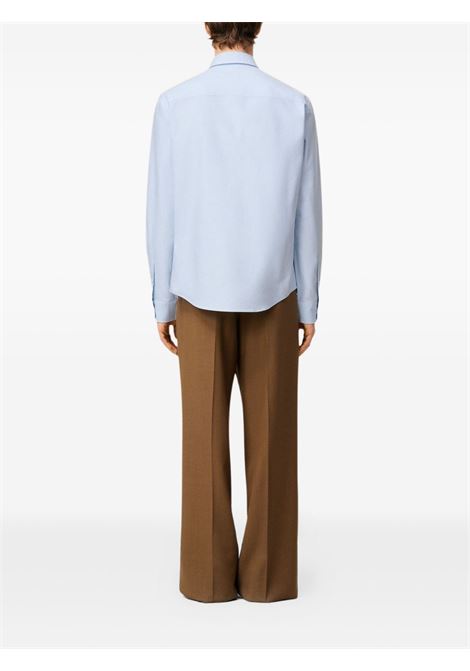 Camicia con logo in azzurro ami pars AMI PARIS | HSH763CO0031450